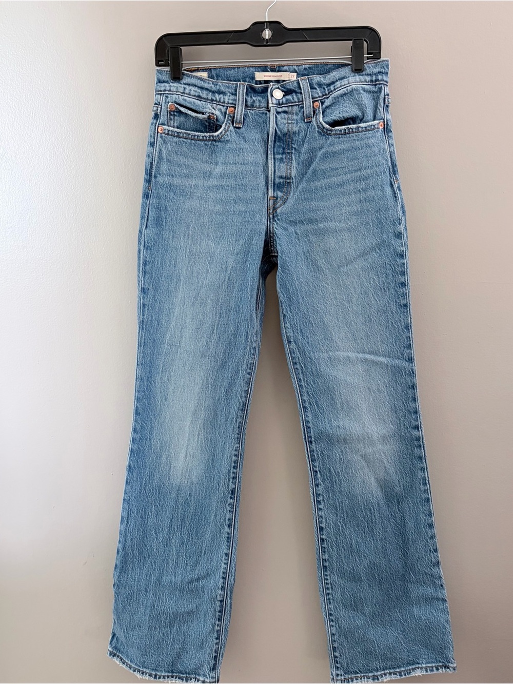 Levi's Premium Wedgie Bootcut Jeans Size 27 Light Wash High Rise